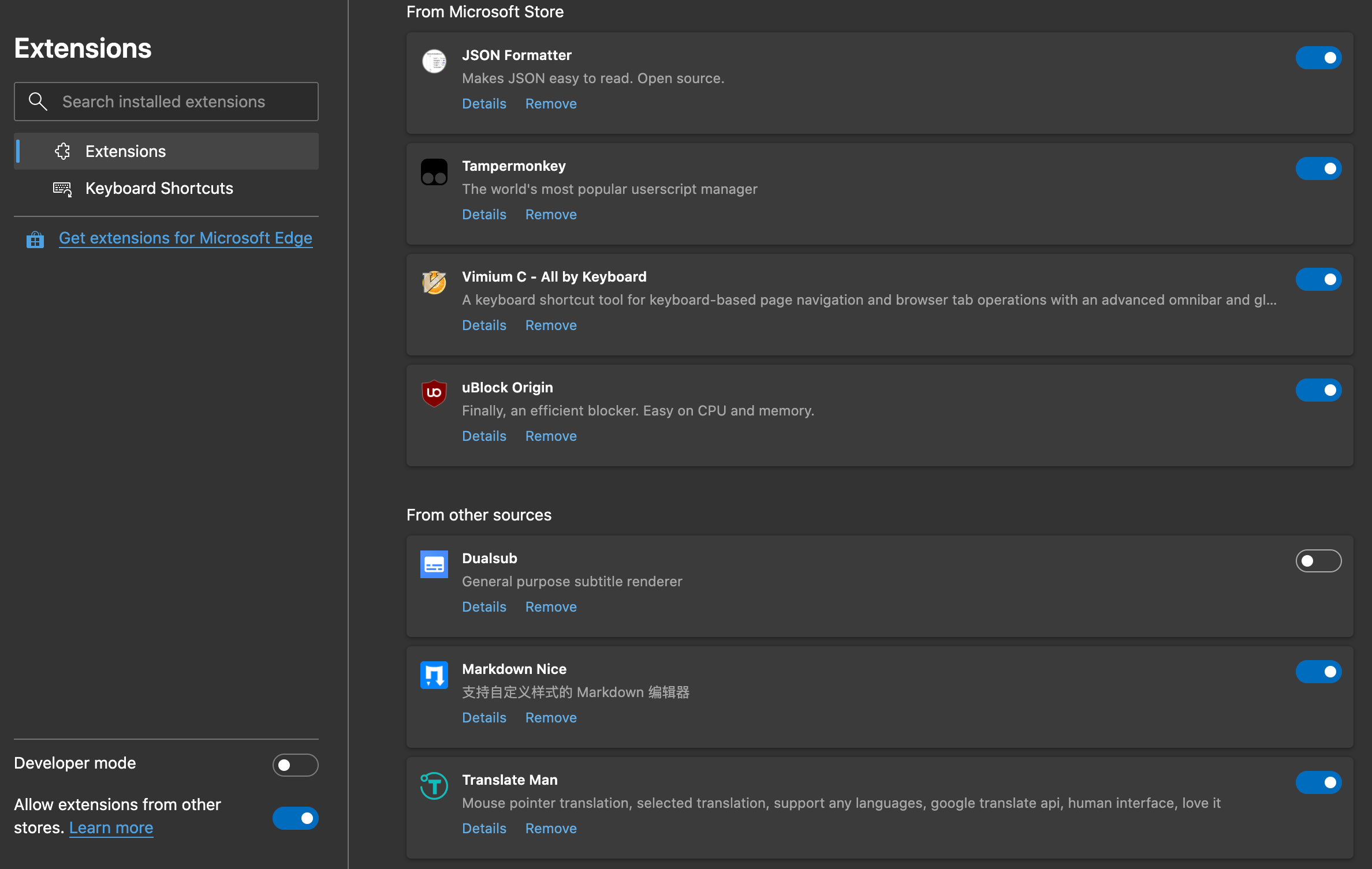 Microsoft Edge 插件
